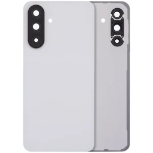 Back Cover Glass With Camera Lens For Samsung Galaxy A56 5G (A566 / 2025) (No Logo) (Aftermarket Plus) (Lightgray)