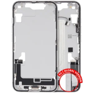 Mid-Frame Housing W/ Charging Port Flex & Small Parts For iPhone 16e / 17e (EU / Global Version) (Used OEM Pull: Grade B) (White)