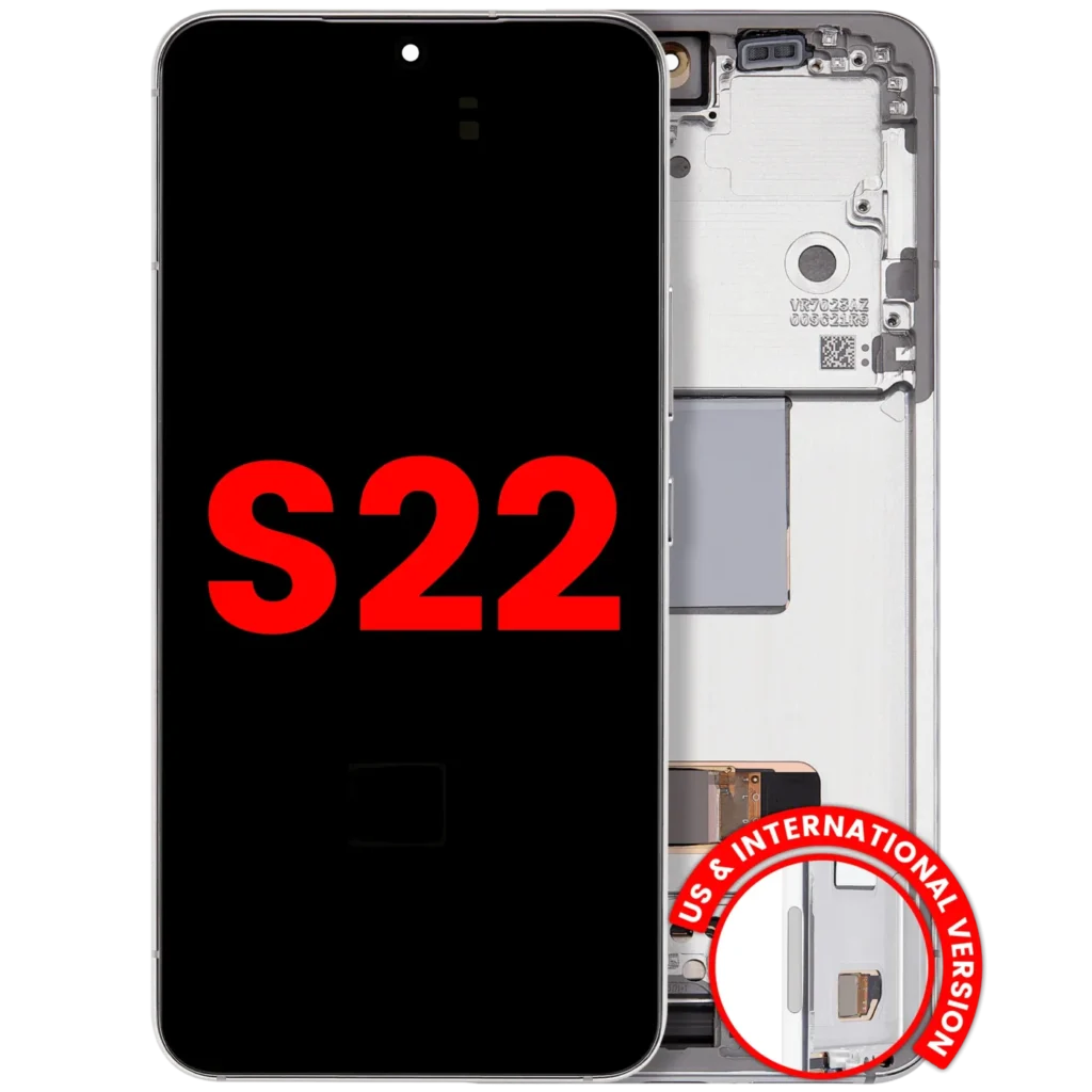 OLED Assembly With Frame For Samsung Galaxy S22 5G (US & International) (Aftermarket Plus) (White)
