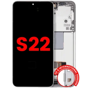 OLED Assembly With Frame For Samsung Galaxy S22 5G (US & International) (Aftermarket Plus) (White)