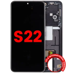 OLED Assembly With Frame For Samsung Galaxy S22 5G (US & International) (Aftermarket Plus) (Phantom Black)
