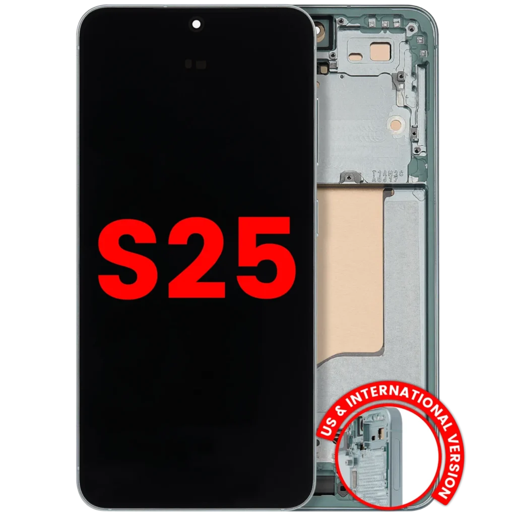 OLED Assembly With Frame For Samsung Galaxy S25 5G (US & International) (Aftermarket Plus) (Mint)
