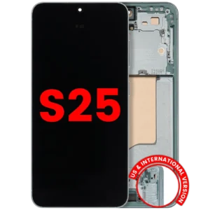 OLED Assembly With Frame For Samsung Galaxy S25 5G (US & International) (Aftermarket Plus) (Mint)