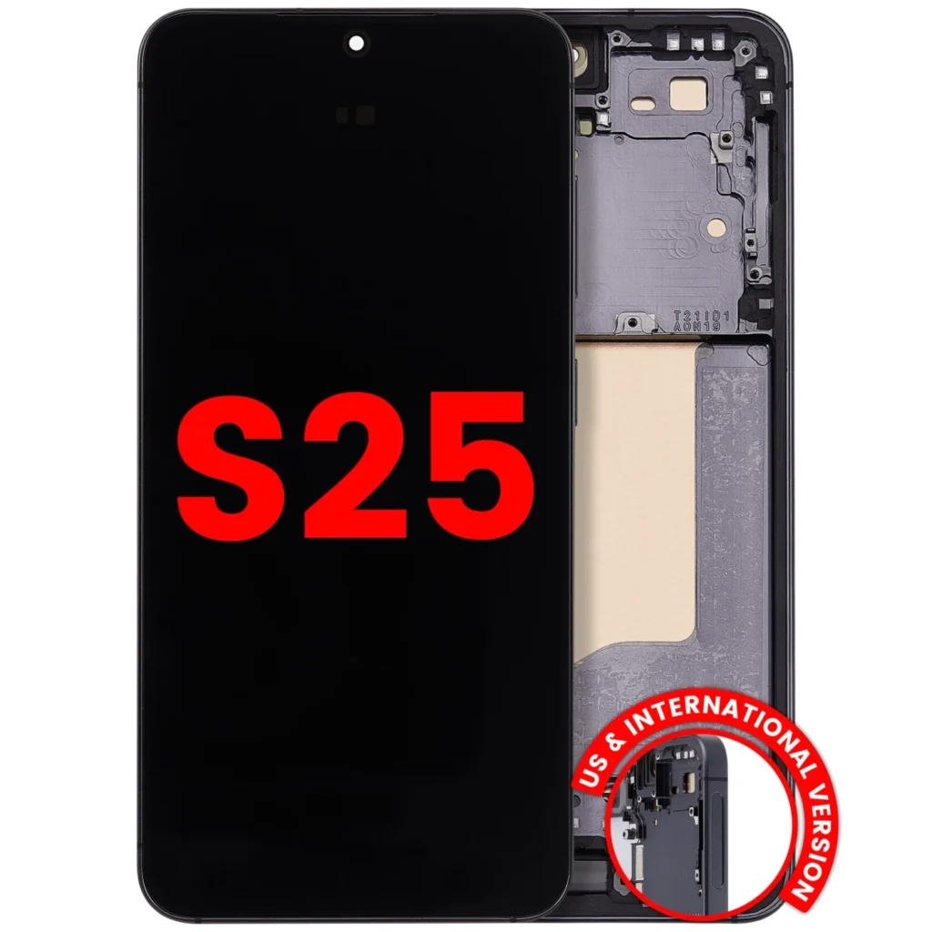 OLED Assembly With Frame For Samsung Galaxy S25 5G (US & International) (Aftermarket Plus) (Blue Black)