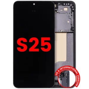 OLED Assembly With Frame For Samsung Galaxy S25 5G (US & International) (Aftermarket Plus) (Blue Black)