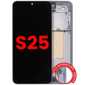 OLED Assembly With Frame For Samsung Galaxy S25 5G (US & International) (Aftermarket Plus) (Icy Blue)