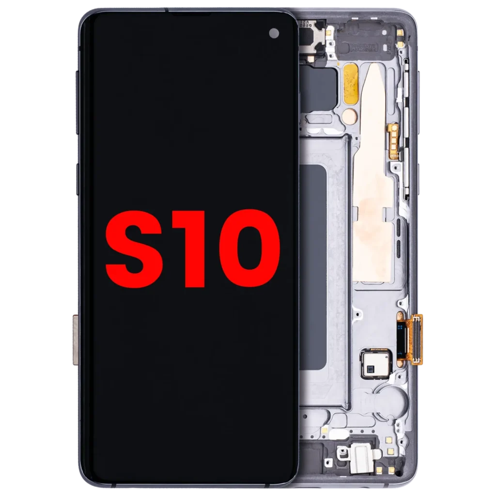 OLED Assembly With Frame For Samsung Galaxy S10 (Aftermarket Plus) (Prism / Ceramic Black)