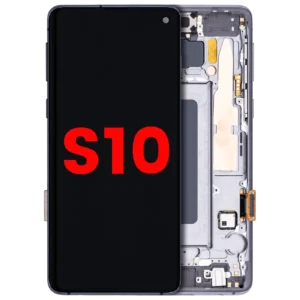 OLED Assembly With Frame For Samsung Galaxy S10 (Aftermarket Plus) (Prism / Ceramic Black)