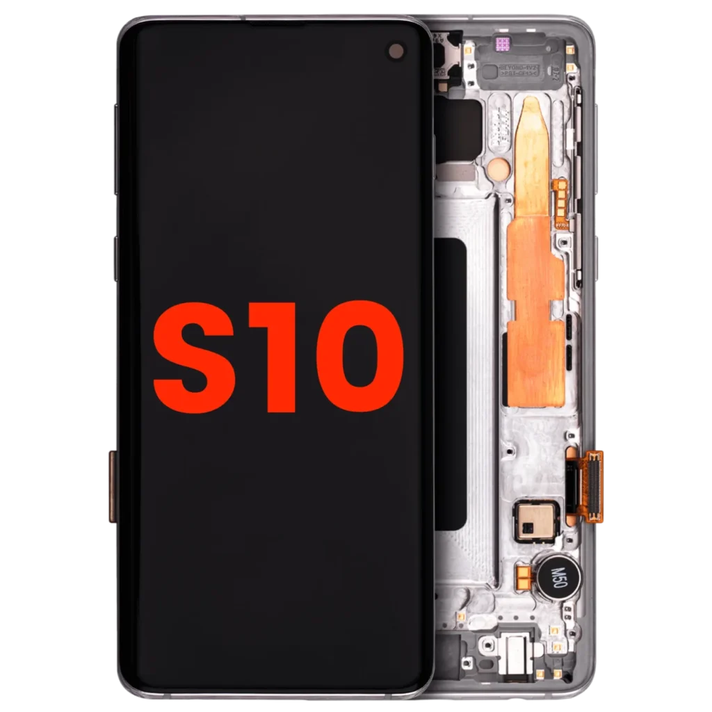 OLED Assembly With Frame For Samsung Galaxy S10 (Aftermarket Plus) (Prism White)