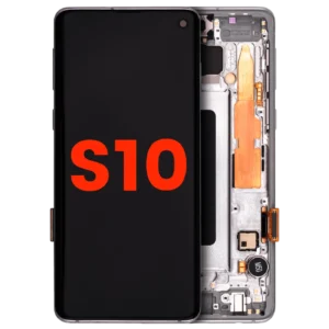 OLED Assembly With Frame For Samsung Galaxy S10 (Aftermarket Plus) (Prism White)
