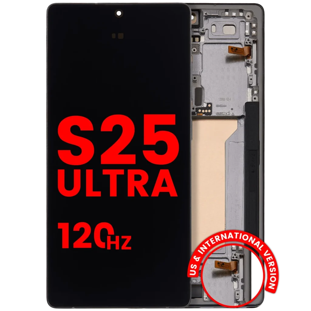 OLED Assembly With Frame For Samsung Galaxy S25 Ultra 5G (US & International) (Aftermarket Pro) (120Hz) (Titanium Jet Black)