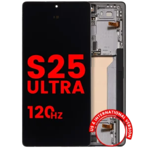 OLED Assembly With Frame For Samsung Galaxy S25 Ultra 5G (US & International) (Aftermarket Pro) (120Hz) (Titanium Jet Black)