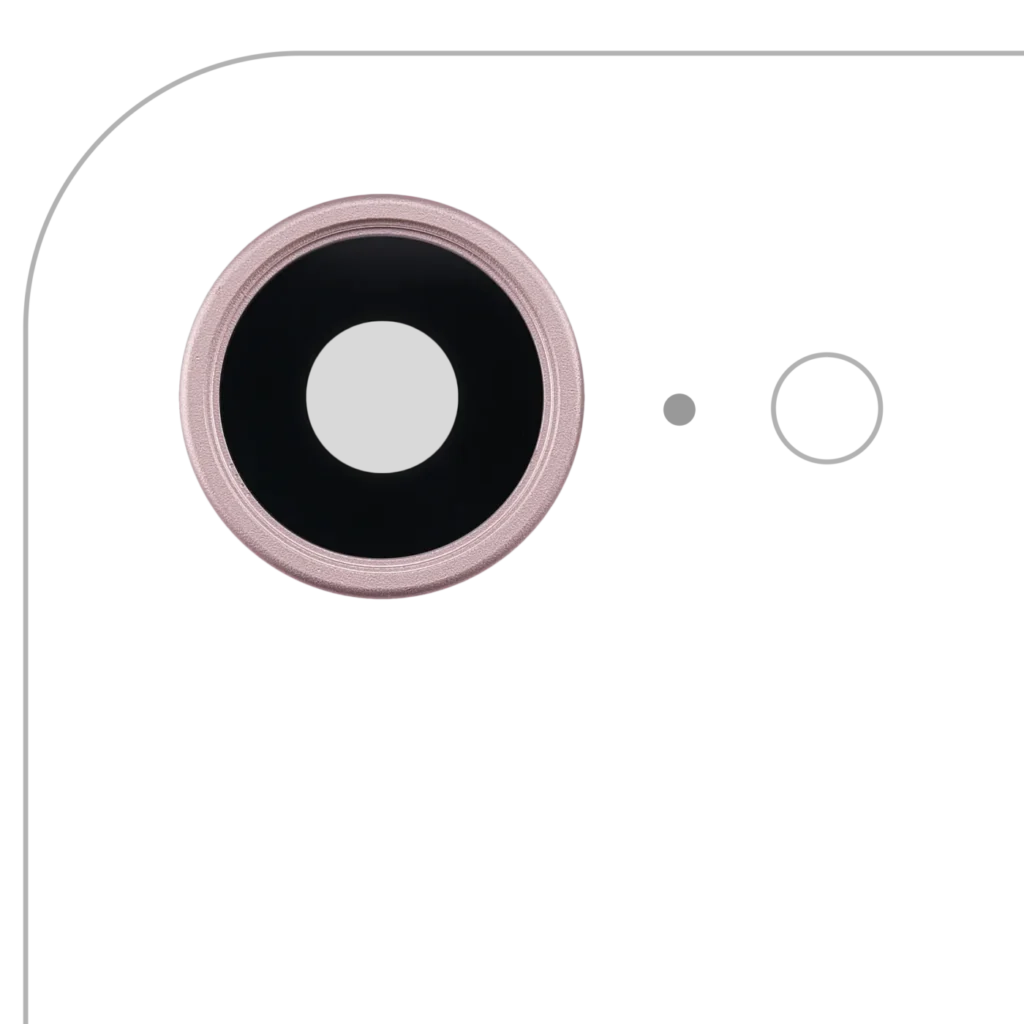 Back Camera Lens With Bracket & Bezel For iPhone 17e (Premium) (Soft Pink)