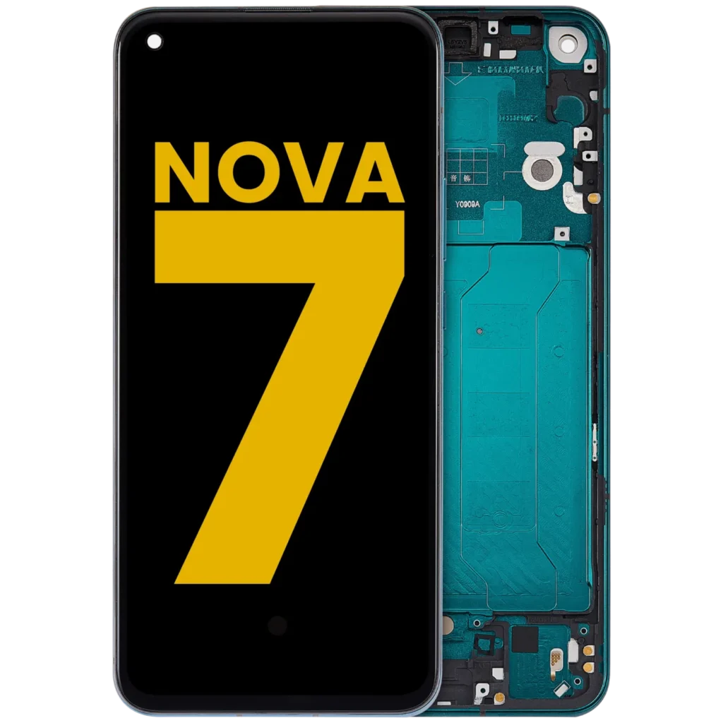 OLED Assembly With Frame Compatible For Huawei Nova 7 (2020) (Refurbished) (Forest Green)