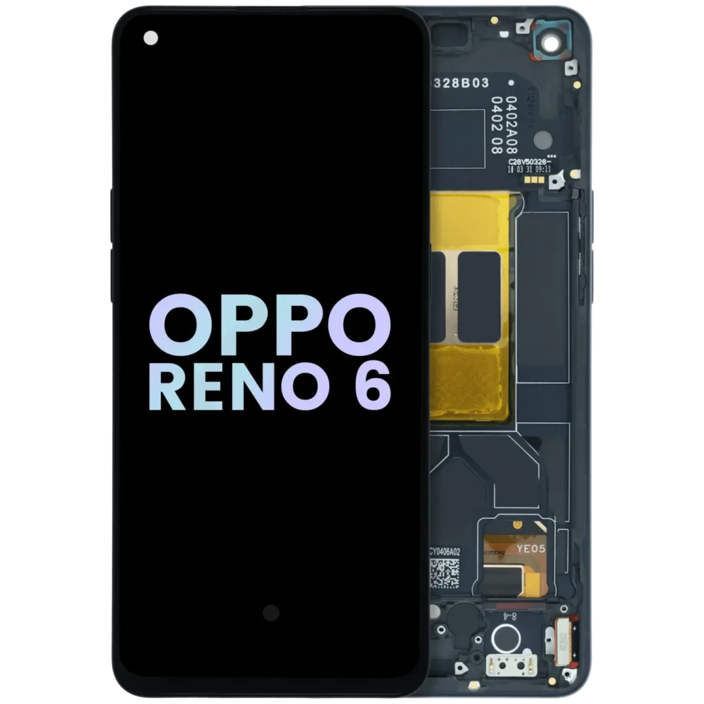 OLED Assembly With Frame For Oppo Reno 6 5G (2021) (Genuine OEM) (Stellar Black)