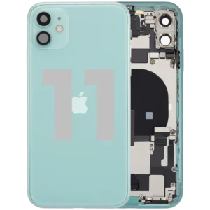 Back Housing W/ Charging Port Flex & Small Parts For iPhone 11 (Used OEM Pull: Grade B) (Green)
