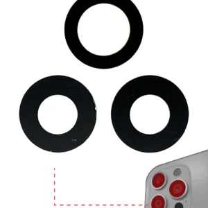 Back Camera Lens (Glass Only) With Adhesive For iPhone 12 Pro (3 Piece Set) (Aftermarket Plus)