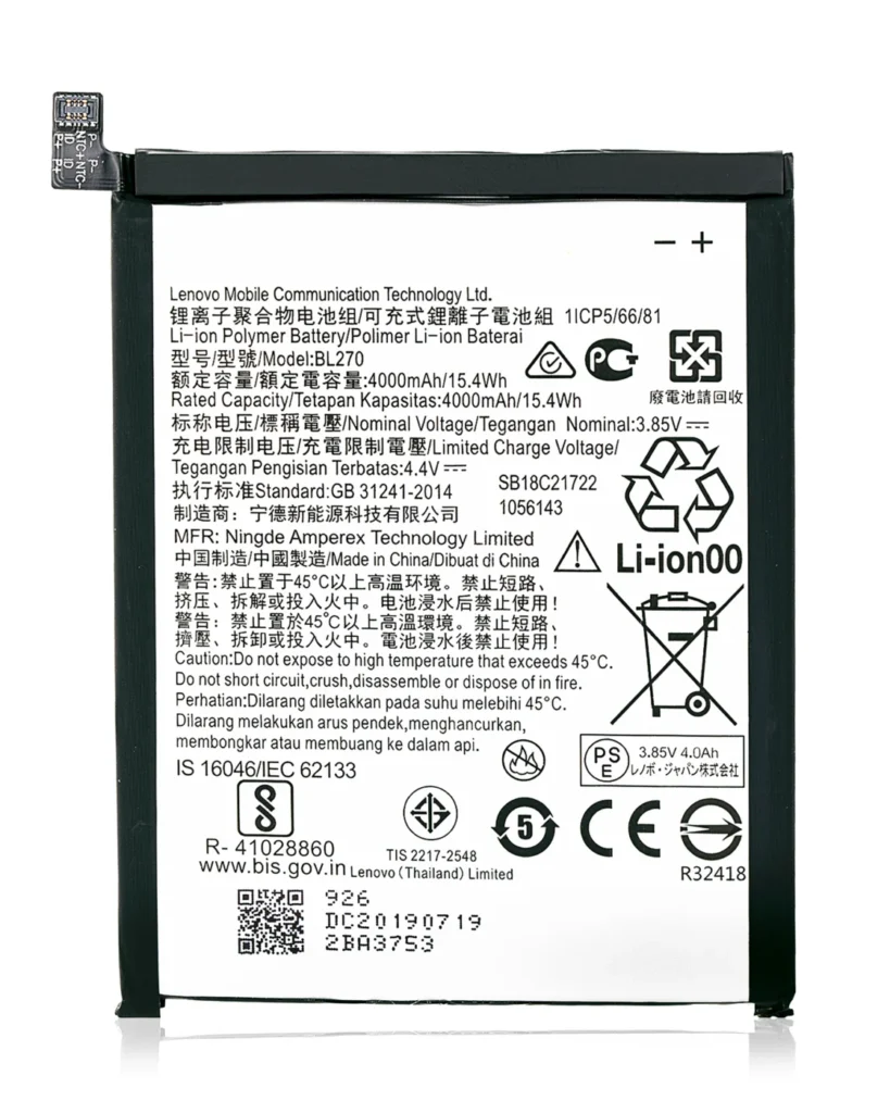 Replacement Battery For Motorola Moto G6 Play (XT1922 / 2018) / Moto E5 (XT1920DL / 2018) (BL270)