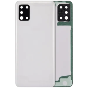 Back cover Glass With Camera Lens For Samsung Galaxy A31 (A315 / 2020) (Aftermarket Plus) (Prism Crush White)