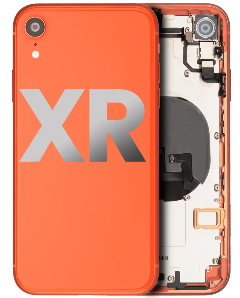 Back Housing W/ Small Components Pre-Installed For iPhone XR (Used OEM Pull: Grade C) (Coral)