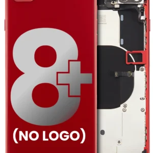 Back Housing W/ Small Components Pre-Installed For iPhone 8 Plus (No Logo) (Aftermarket Plus) (Red)