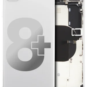 Back Housing W/ Small Components Pre-Installed For iPhone 8 Plus (Used OEM Pull: Grade A) (Silver)