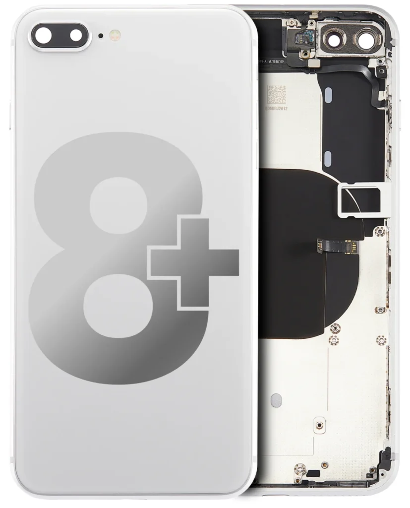 Back Housing W/ Small Components Pre-Installed For iPhone 8 Plus (Used OEM Pull: Grade A) (Silver)