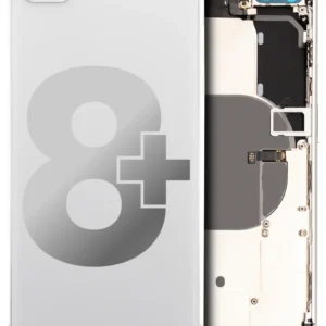 Back Housing W/ Small Parts For iPhone 8 Plus (Used OEM Pull: Grade C) (Silver)