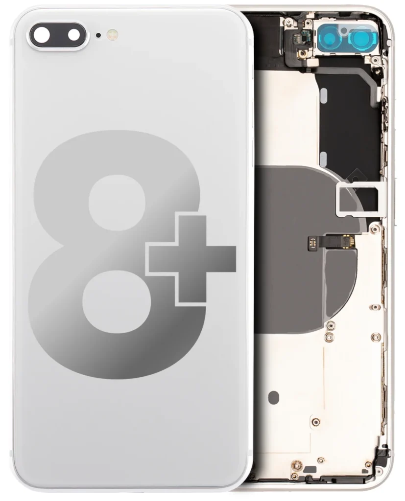 Back Housing W/ Small Parts For iPhone 8 Plus (Used OEM Pull: Grade C) (Silver)