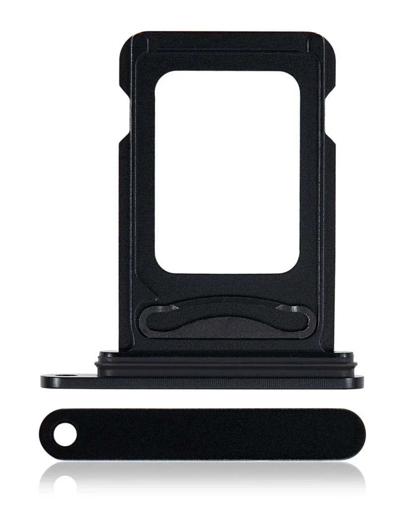 Dual Sim Card Tray For iPhone 15 / 15 Plus (Black)