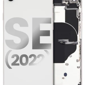 Back Housing W/ Small Components Pre-Installed For iPhone SE (2022) (Used OEM Pull: Grade A) (Starlight)