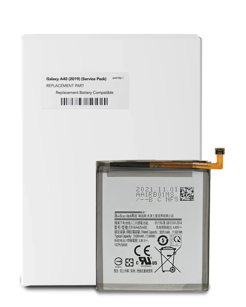 Replacement Battery For Samsung Galaxy A40 (A405 / 2019) (EB-BA405ABE) (Service Pack)