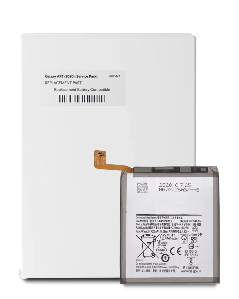 Replacement Battery For Samsung Galaxy A71 (A715 / 2020) (EB-BA715ABY) (Service Pack)