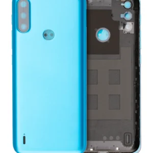 Back cover Glass For Motorola Moto E7 Power (XT2097-6 / 2021) (Tahiti Blue)