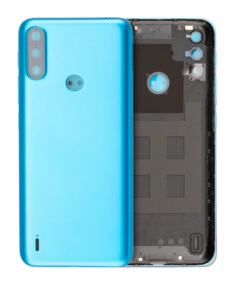 Back cover Glass For Motorola Moto E7 Power (XT2097-6 / 2021) (Tahiti Blue)