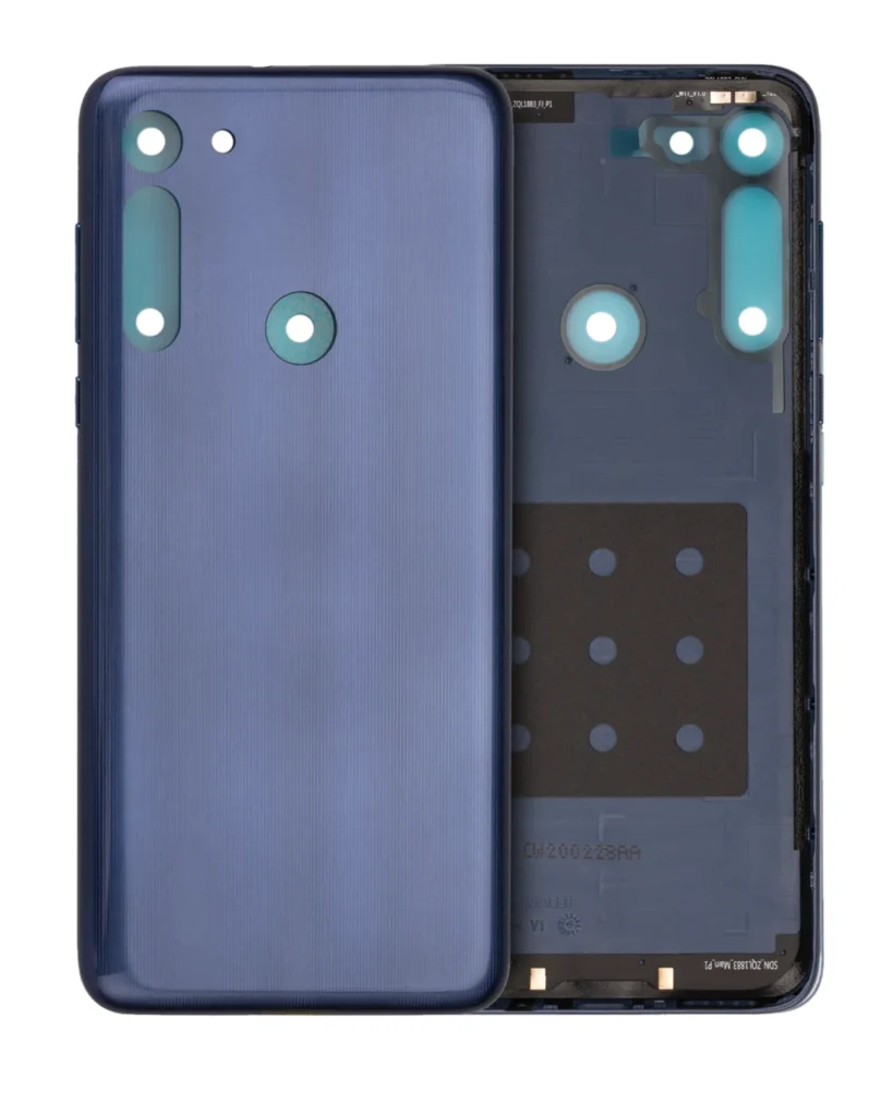 Back cover Glass For Motorola Moto G8 (XT2045-1 / 2020) / G Fast (XT2045-3 / 2020) (Neon Blue)