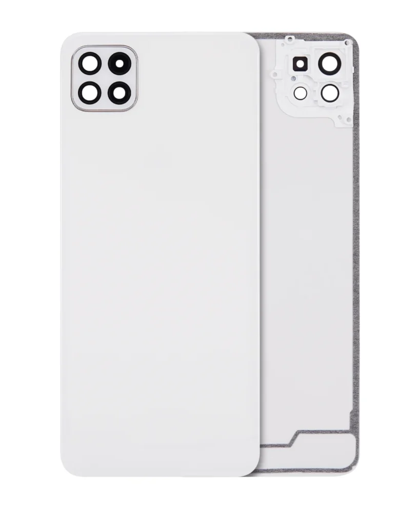 Back Cover Glass With Camera Lens For Samsung Galaxy A22 5G (A226 / 2021) (Aftermarket Plus) (White)