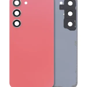 Back Cover Glass With Camera Lens For Samsung Galaxy S23 5G (No Logo) (Aftermarket Plus) (Orange)