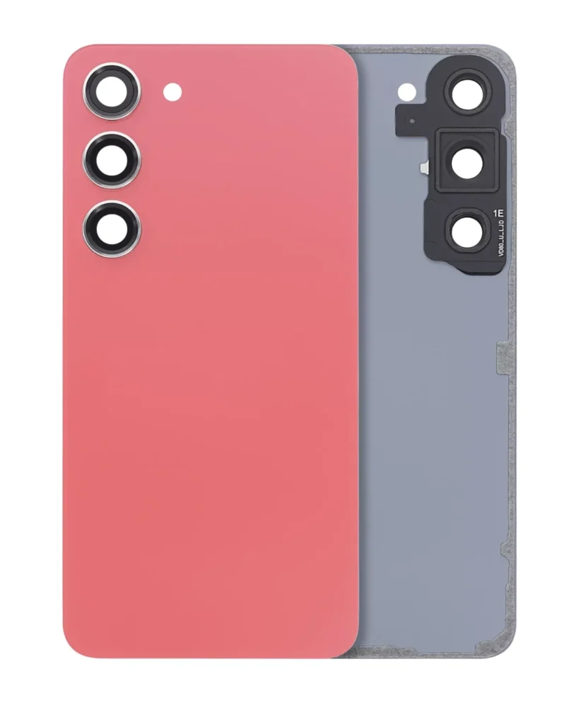 Back Cover Glass With Camera Lens For Samsung Galaxy S23 5G (No Logo) (Aftermarket Plus) (Orange)