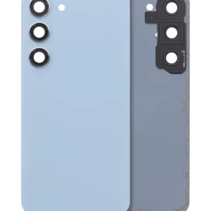 Back Cover Glass With Camera Lens For Samsung Galaxy S23 5G (No Logo) (Aftermarket Plus) (Blue)