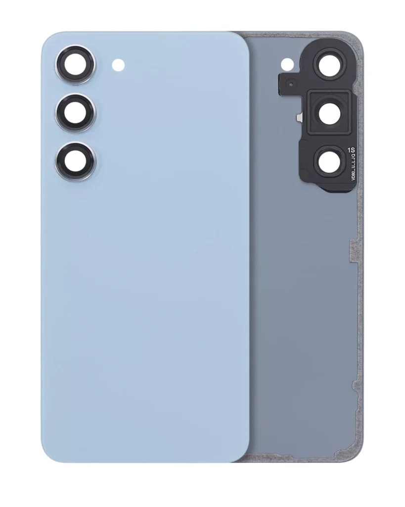 Back Cover Glass With Camera Lens For Samsung Galaxy S23 5G (No Logo) (Aftermarket Plus) (Blue)