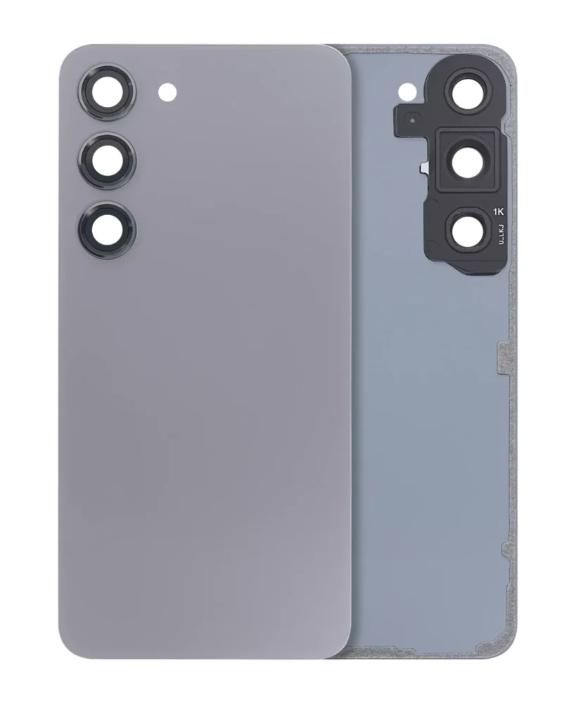 Back Cover Glass With Camera Lens For Samsung Galaxy S23 5G (No Logo) (Aftermarket Plus) (Graphite)