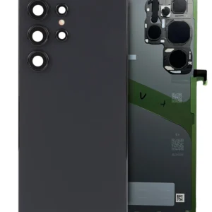 Back Cover Glass With Camera Lens For Samsung Galaxy S24 Ultra (Service Pack) (Titanium Black)