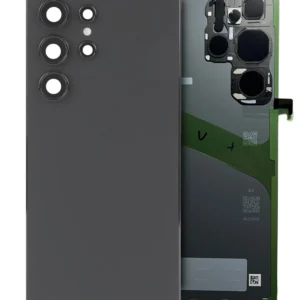 Back Cover Glass With Camera Lens For Samsung Galaxy S24 Ultra (Service Pack) (Titanium Gray)