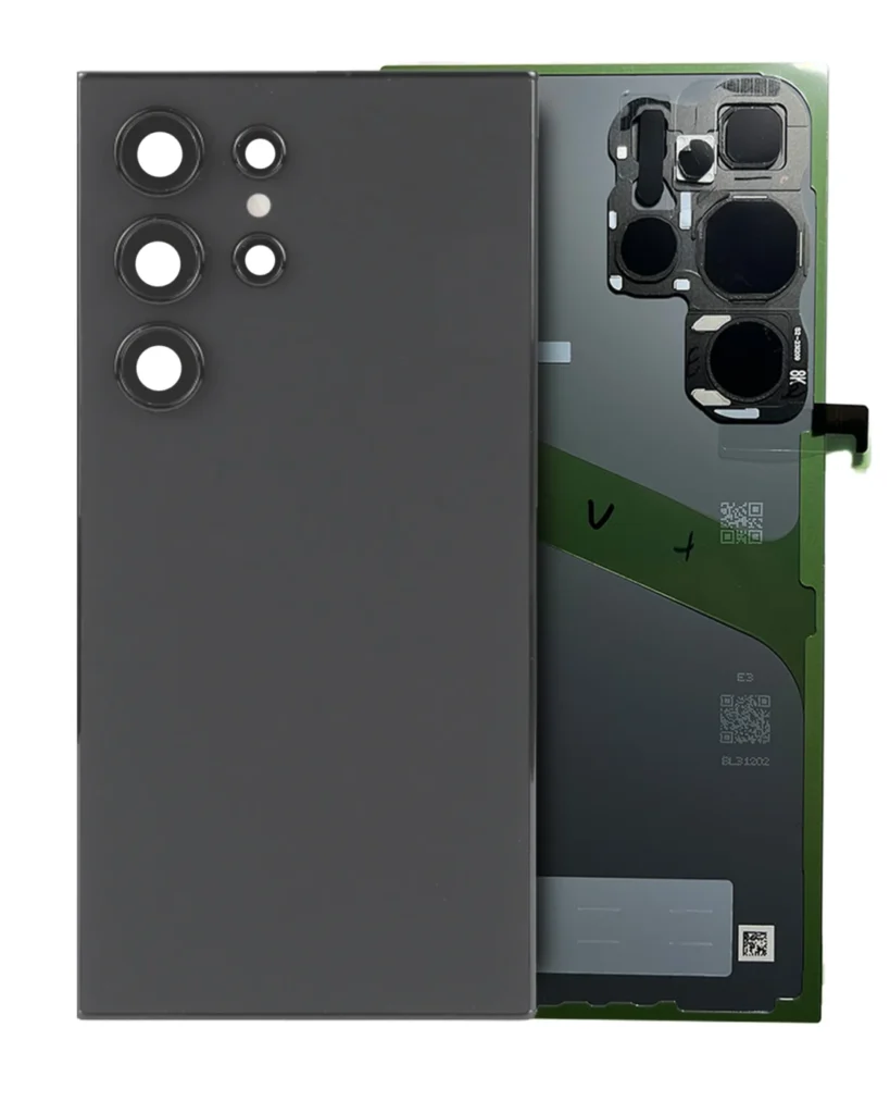 Back Cover Glass With Camera Lens For Samsung Galaxy S24 Ultra (Service Pack) (Titanium Gray)