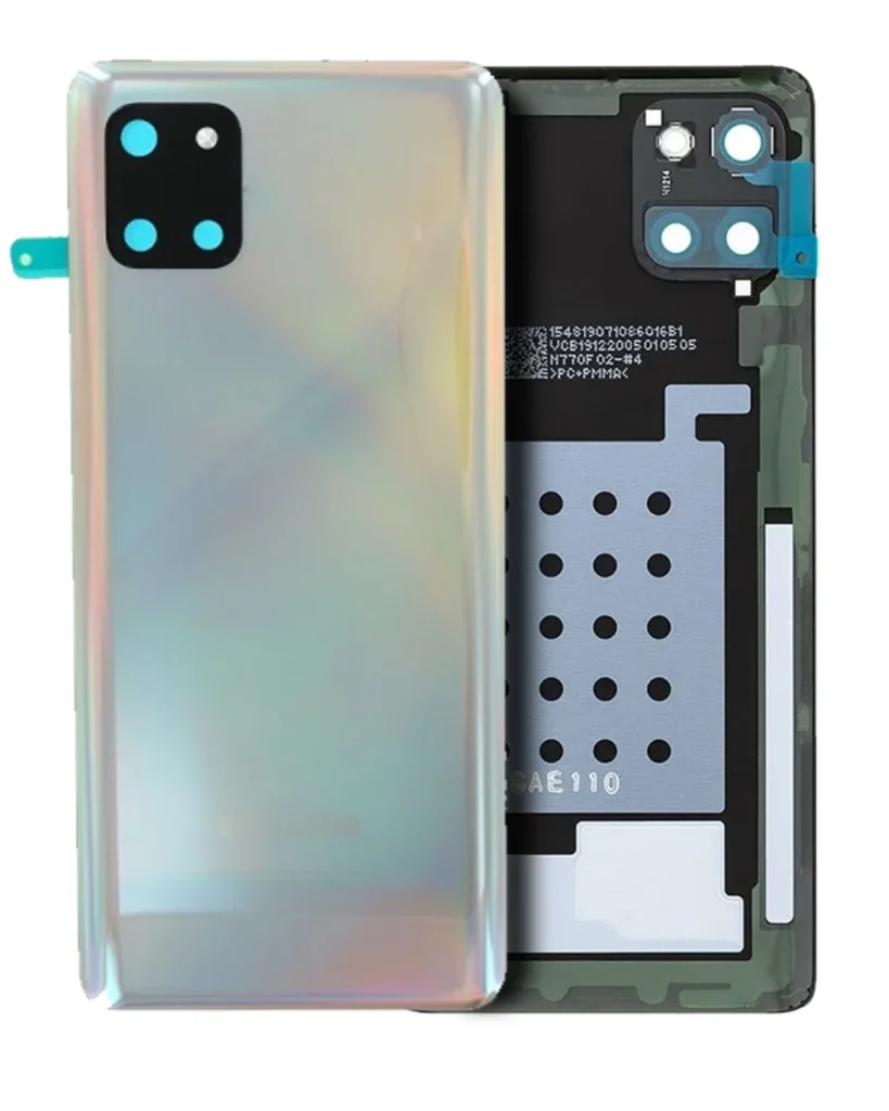 Back Cover Glass With Camera Lens For Samsung Galaxy Note 10 Lite (Service Pack) (Aura Glow)