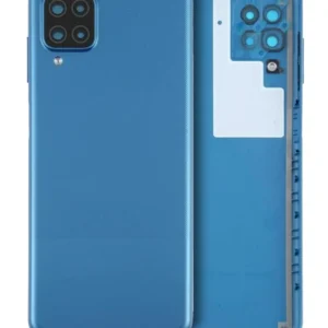 Back Cover Glass With Camera Lens For Samsung Galaxy A12 Nacho (A127 / 2021) (Service Pack) (Blue)