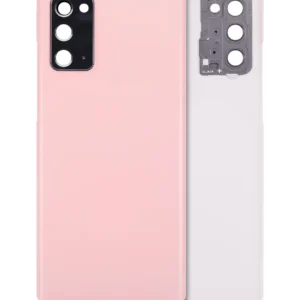 Back Cover Glass With Camera Lens For Samsung Galaxy Note 20 5G (No Logo) (Aftermarket Plus) (Aura Pink)