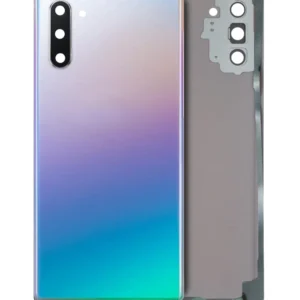Back Cover Glass With Camera Lens For Samsung Galaxy Note 10 (Service Pack) (Aura Glow / Silver)