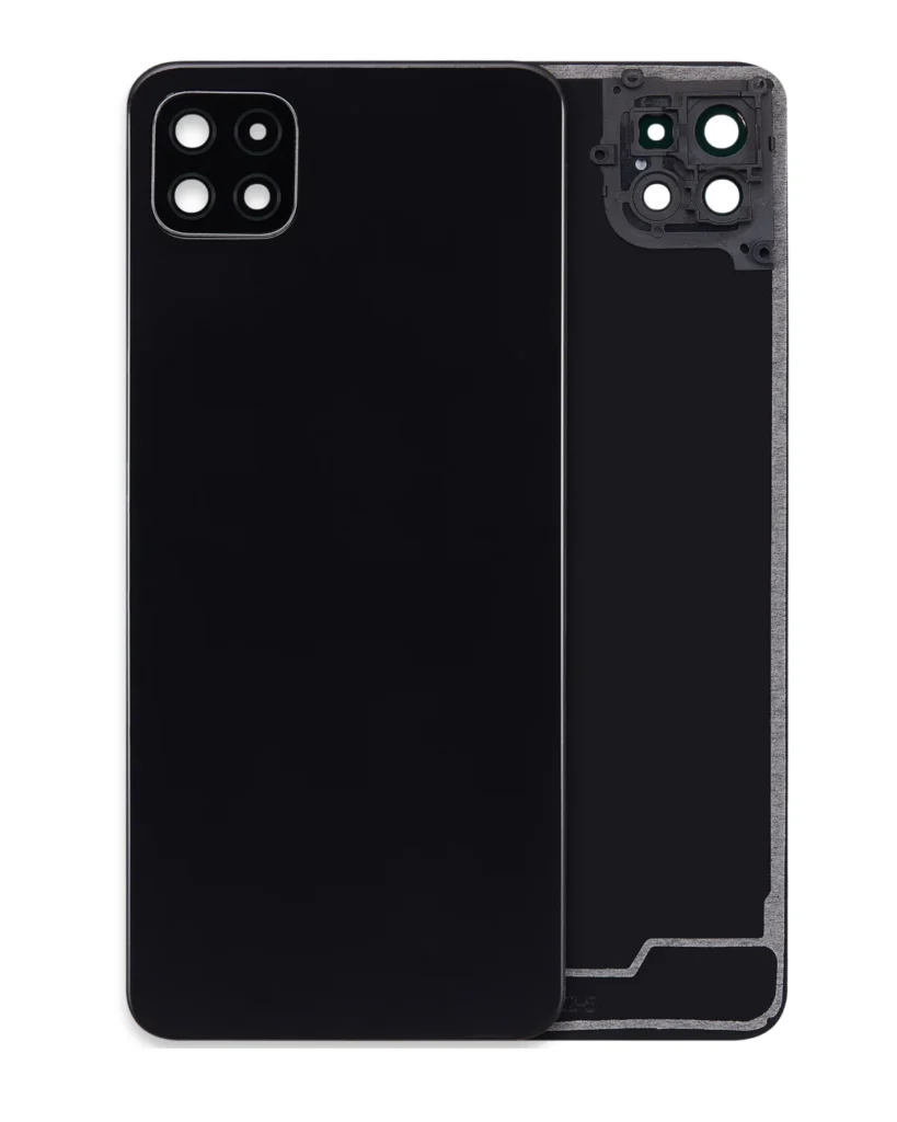 Back Cover Glass With Camera Lens For Samsung Galaxy A22 5G (A226 / 2021) (Aftermarket Plus) (Black)